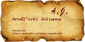 Arnóczki Julianna névjegykártya