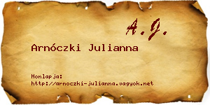 Arnóczki Julianna névjegykártya