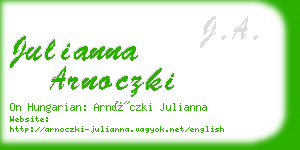 julianna arnoczki business card
